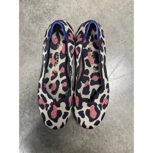 Rothy's The Flat Big Red Cat Animal Print Round Toe Flats Retired Women Size 10